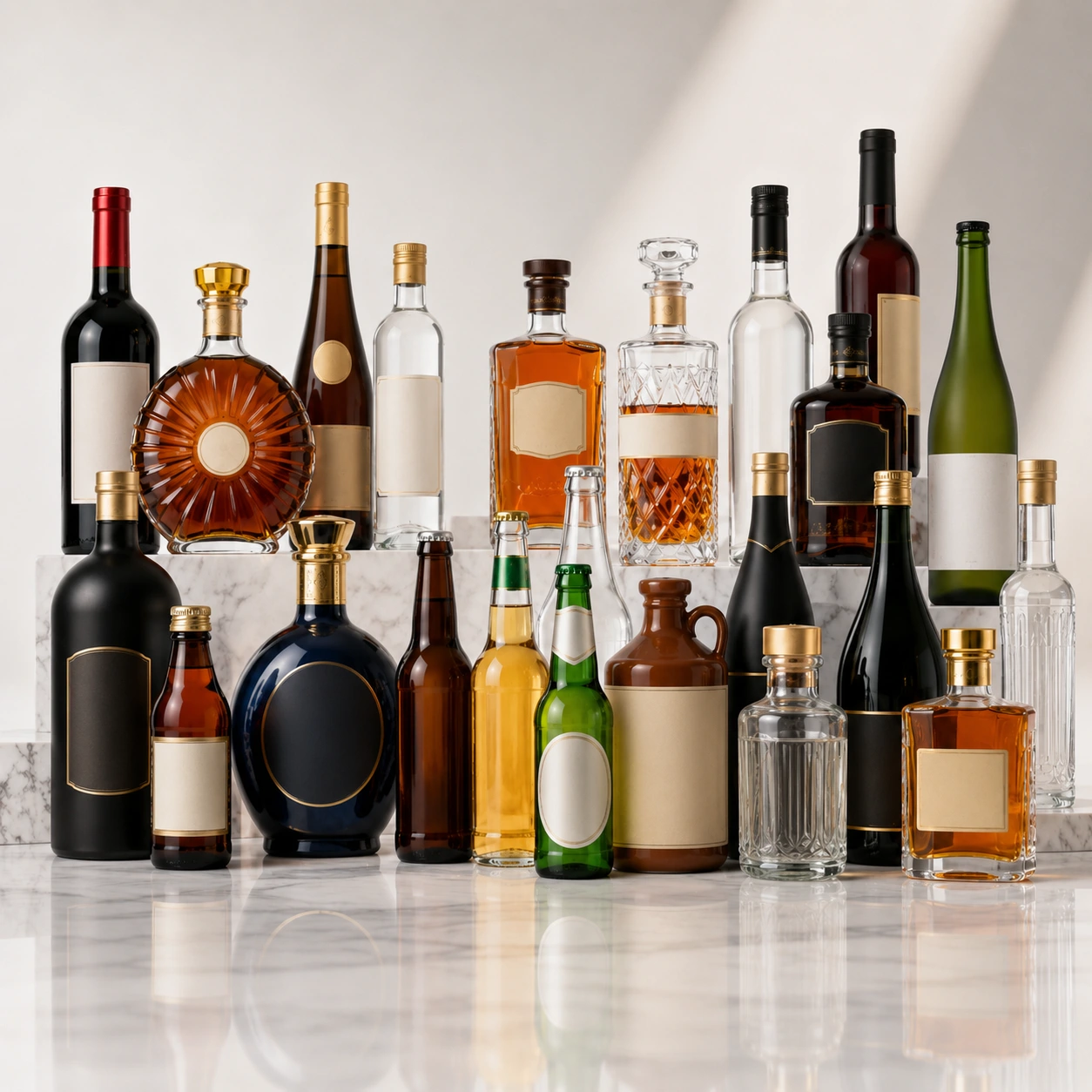 premium liquor glass bottles for spirits packaging