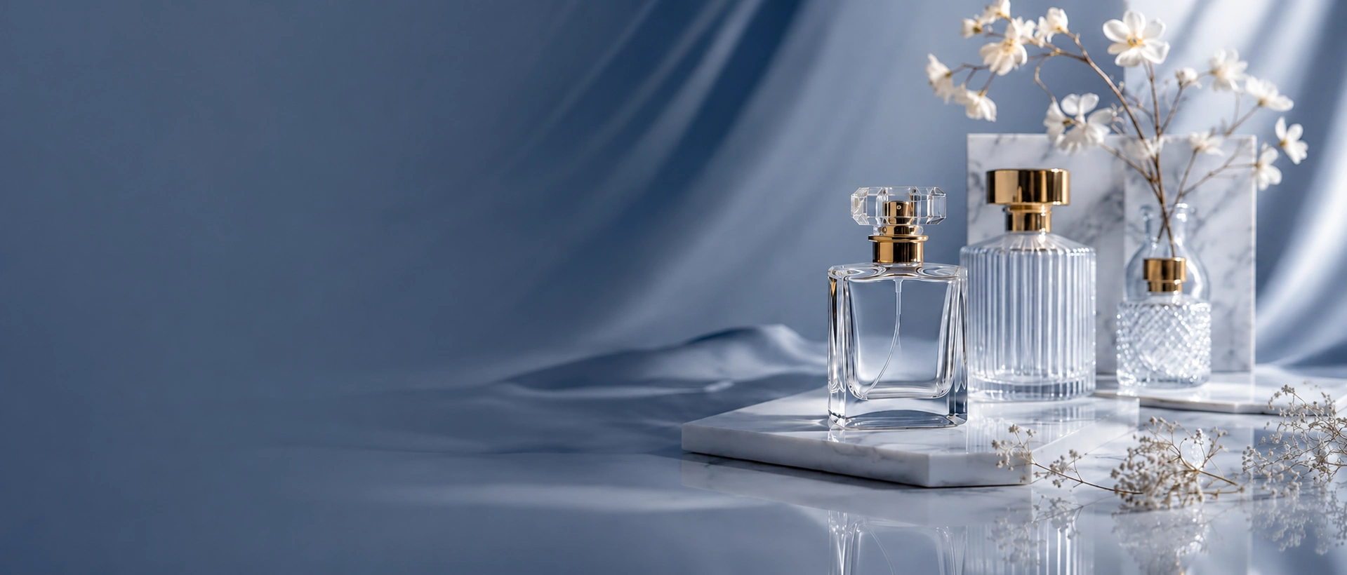 premium glass packaging samples with surface decoration for brand projects