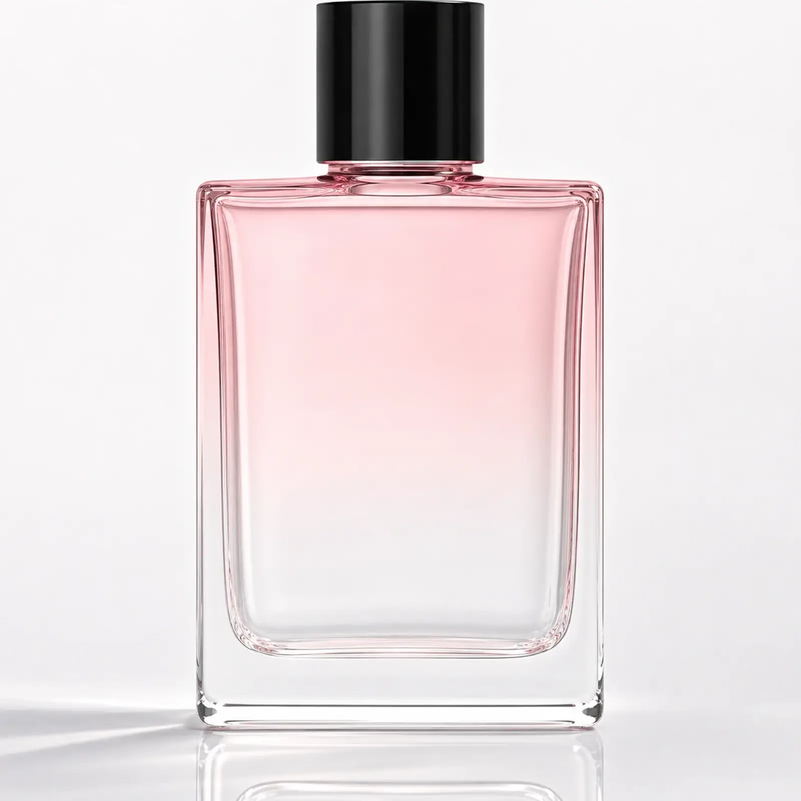 Flat Square Perfume glass perfume bottle with sprayer and cap - decoration view