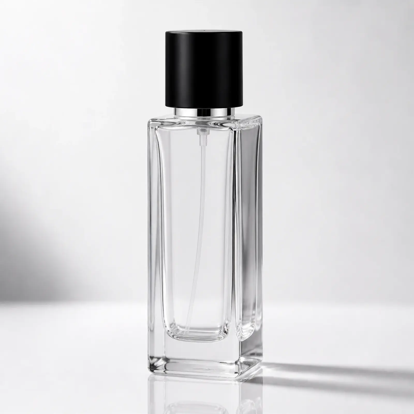 Rectangular Perfume glass perfume bottle with sprayer and cap - packing view