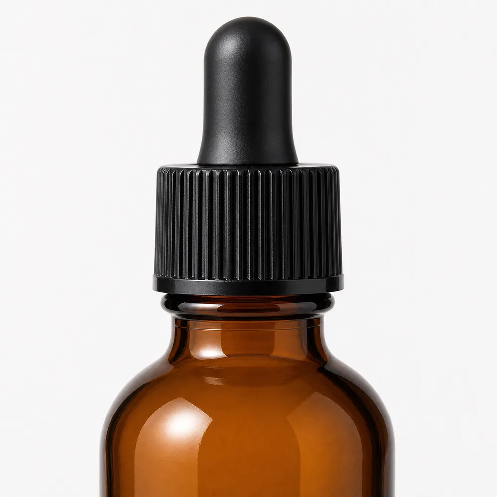 Amber Essential Oil Dropper Bottle with amber glass body and closure fit - packing view