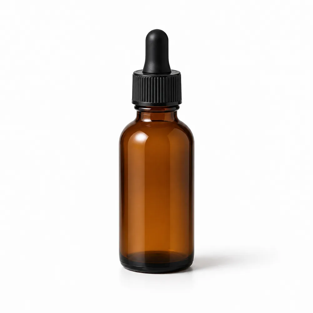 Amber Essential Oil Dropper Bottle with amber glass body and closure fit - decoration view