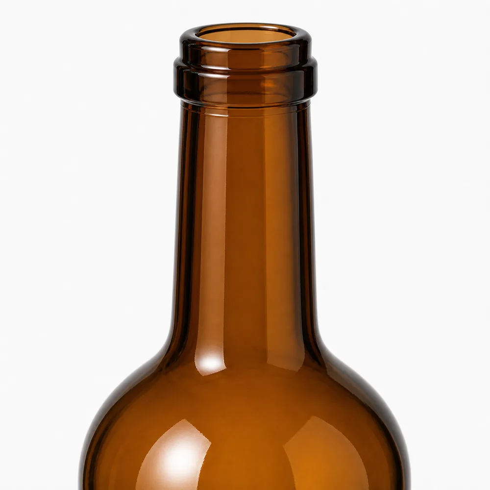 Amber Wine Glass Bottle with amber glass body and closure fit - packing view