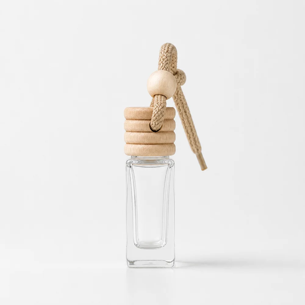 Car Hanging Diffuser Bottle with cap and hanging cord for car diffuser packaging - decoration view