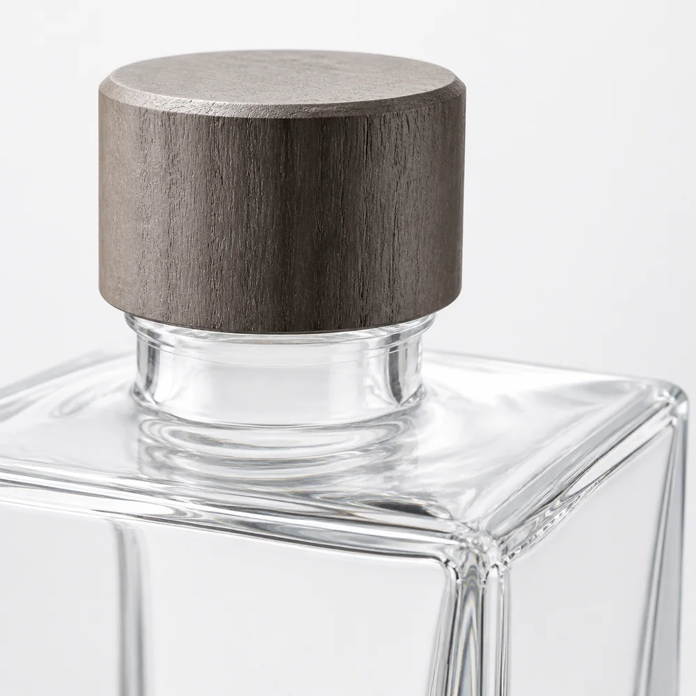 Square Reed Diffuser Bottle with cap and stopper - packing view