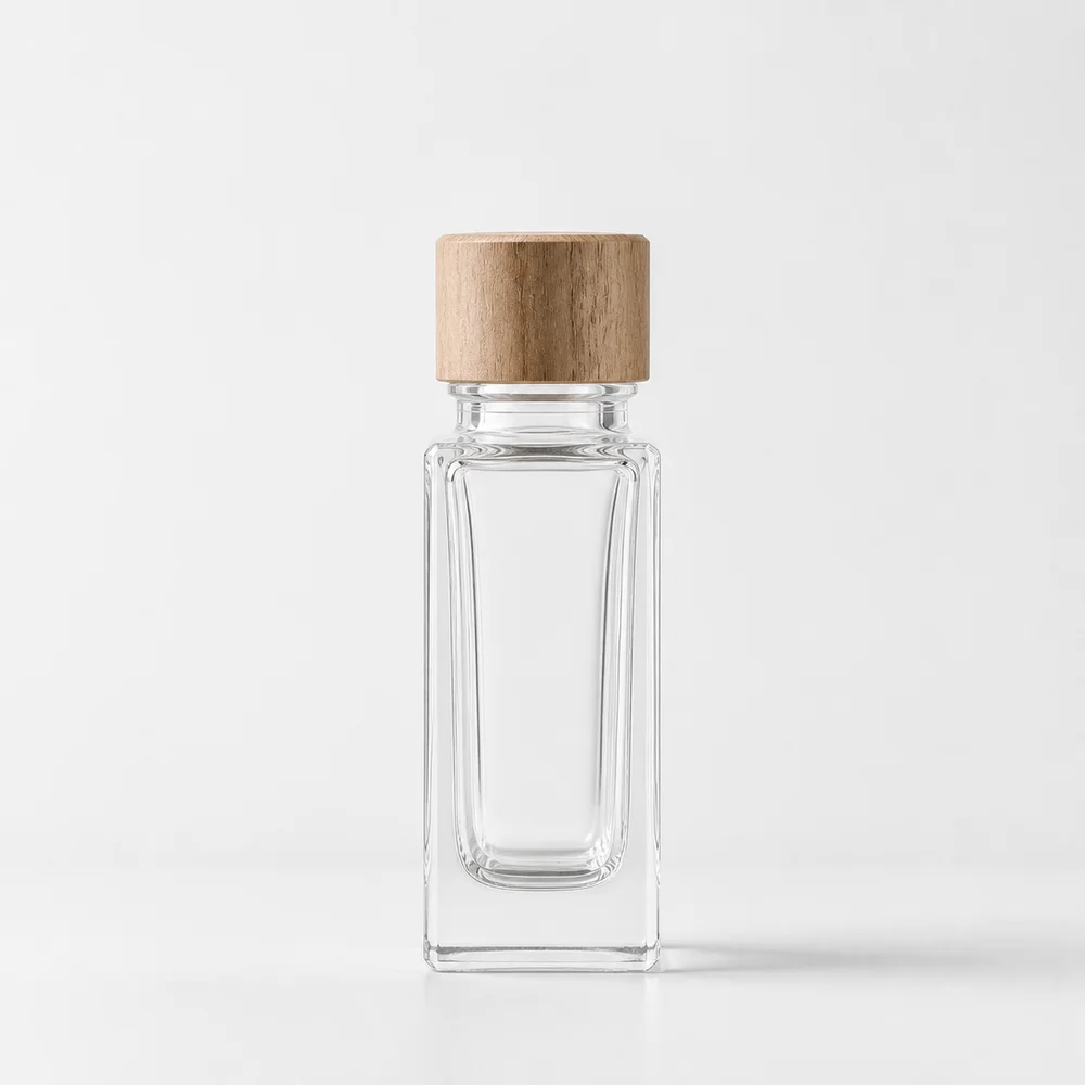 Square Reed Diffuser Bottle with cap and stopper - decoration view