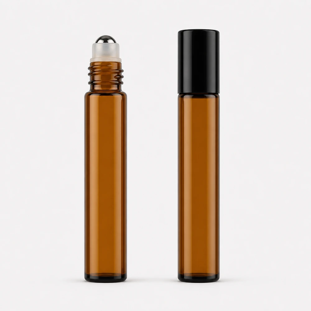 Essential Oil Roller Bottle with closure for essential oil packaging - decoration view