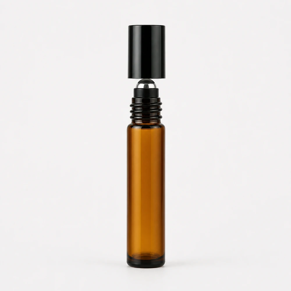 Essential Oil Roller Bottle with closure for essential oil packaging - front view