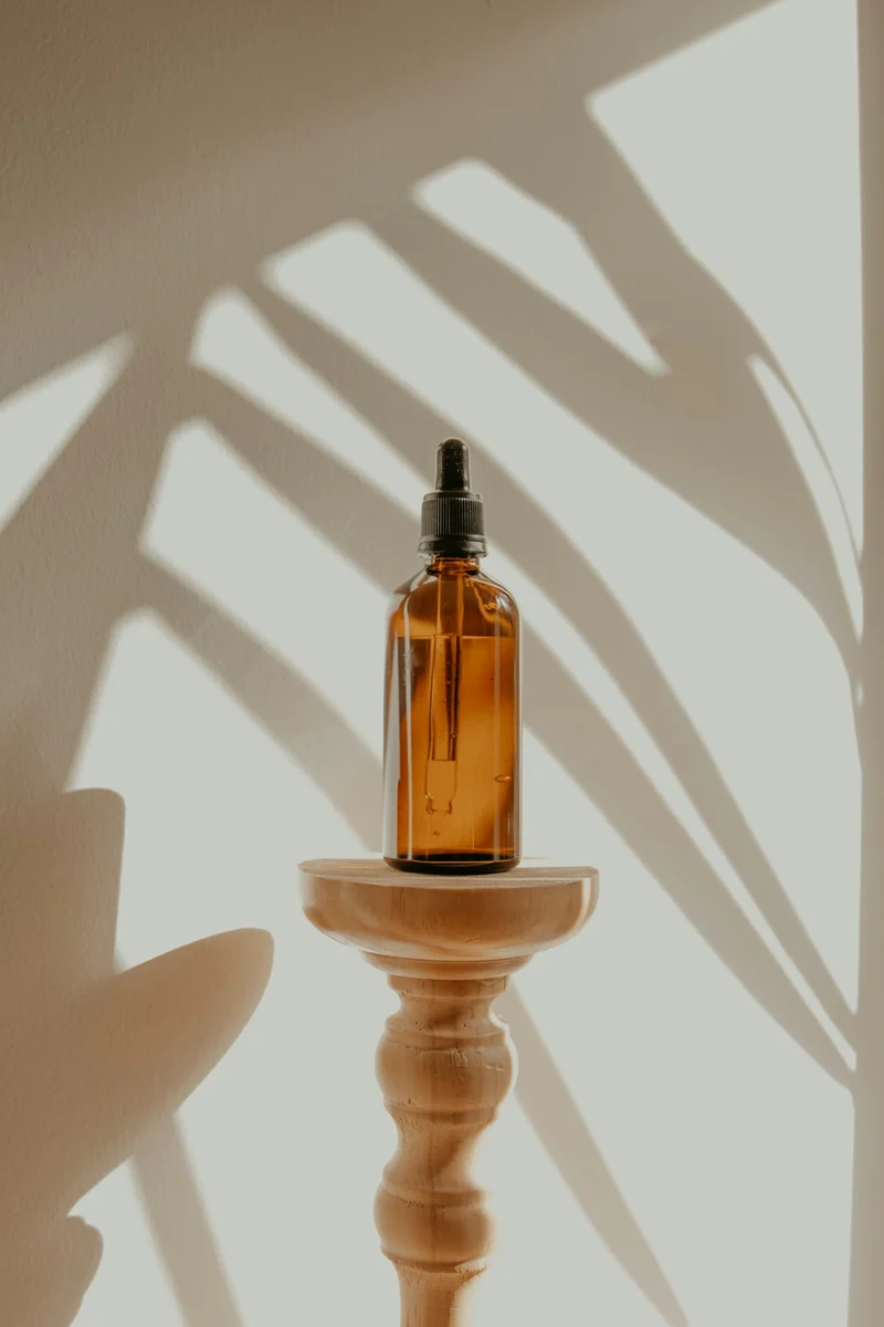 Home diffuser and candle glass packaging with decorative bottle presentation