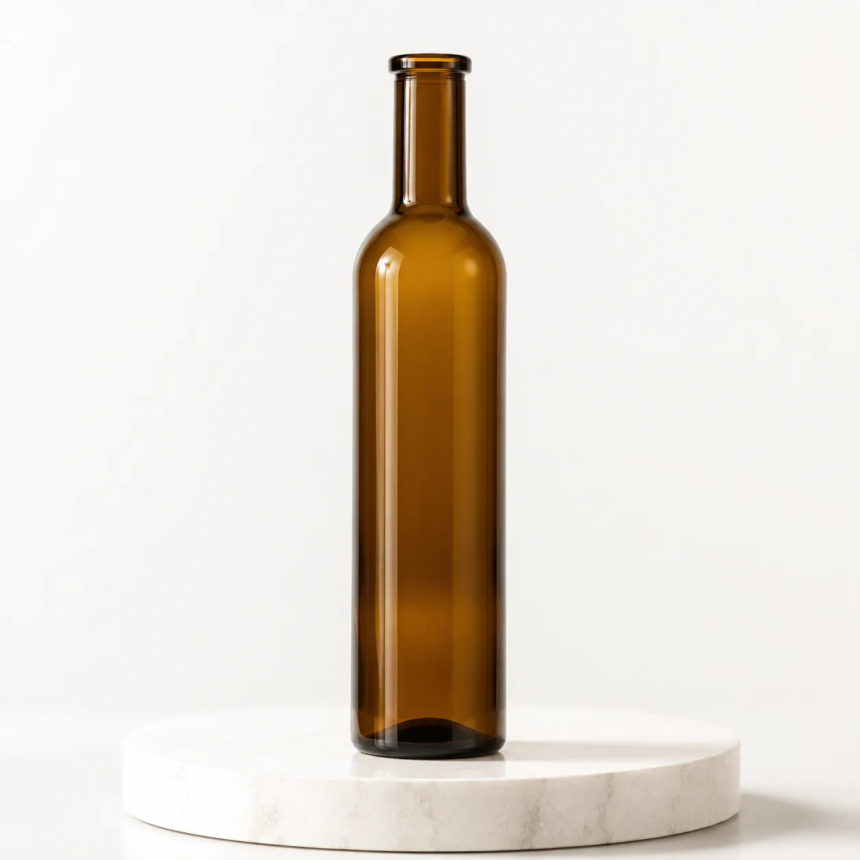 Amber Glass Dorica Oil Bottle front view with visible amber dorica oil bottle form