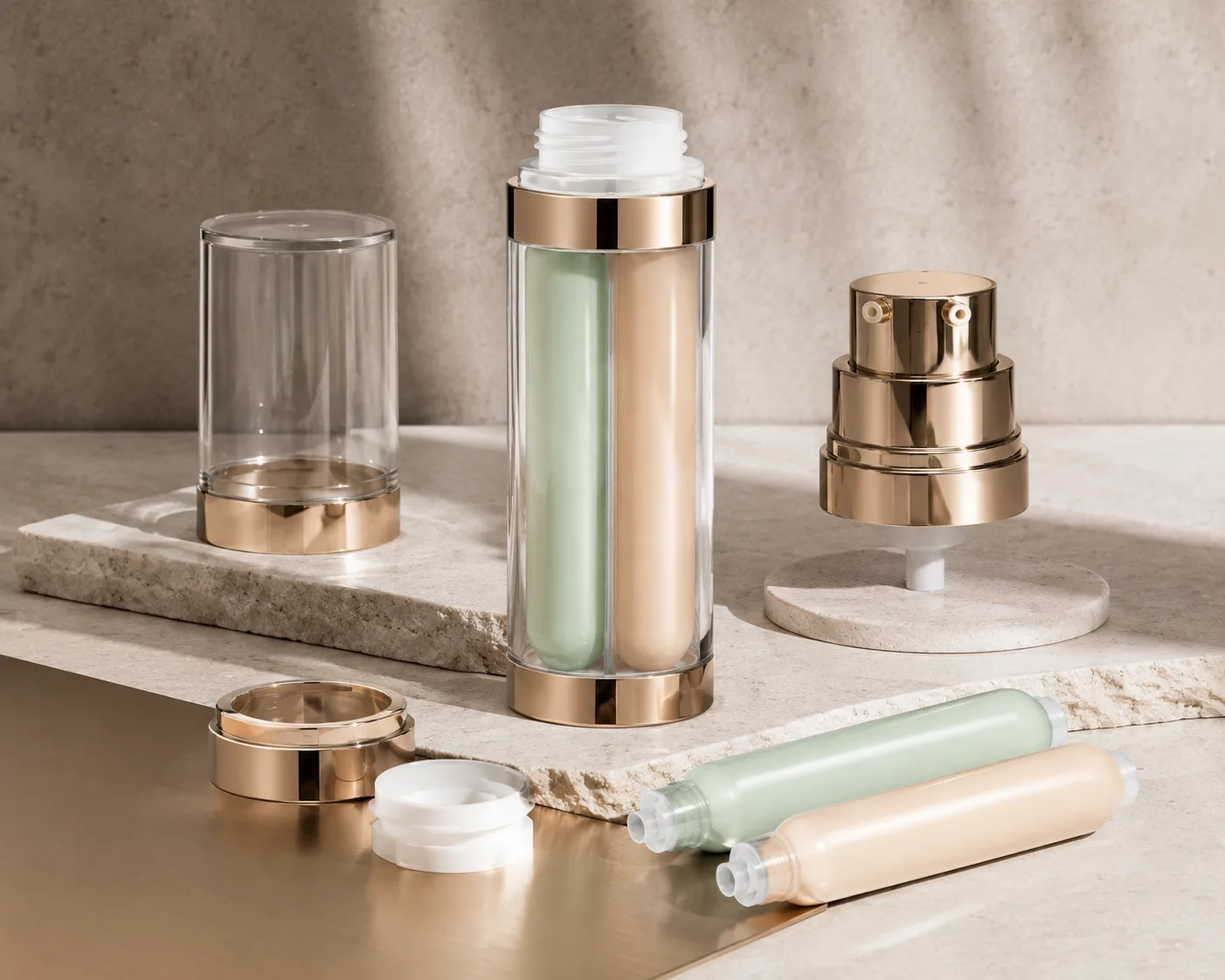Glass Cosmetic Bottle shown from a secondary angle with the container profile visible.