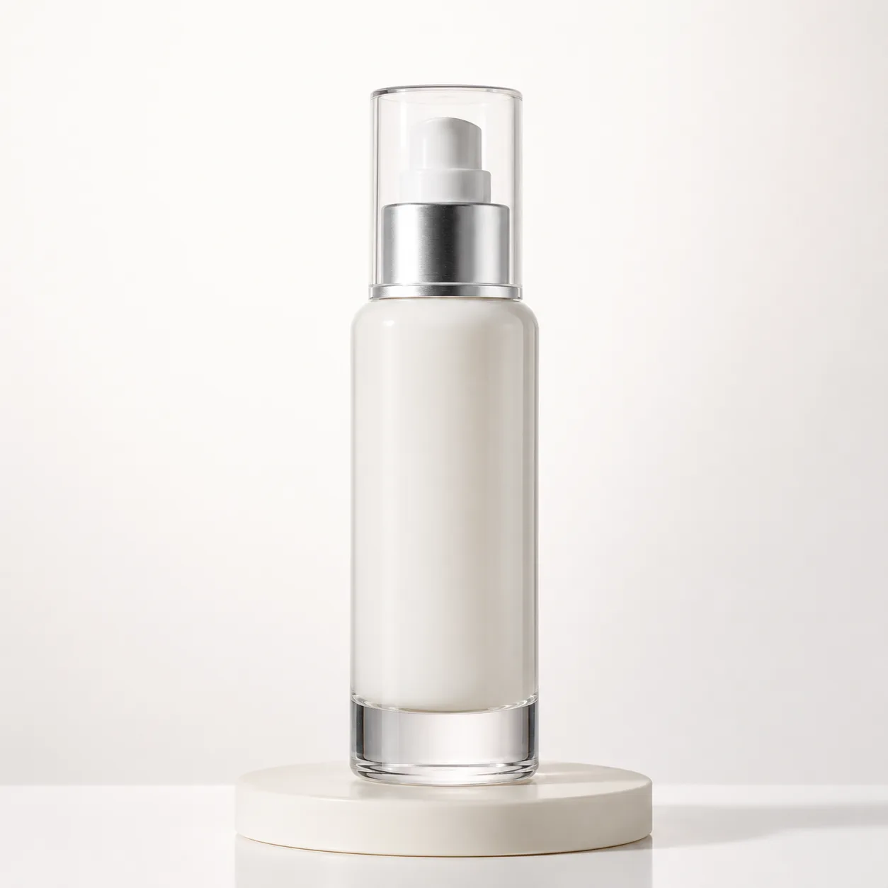 Glass Essence Bottle front view with visible essence Closure bottle form