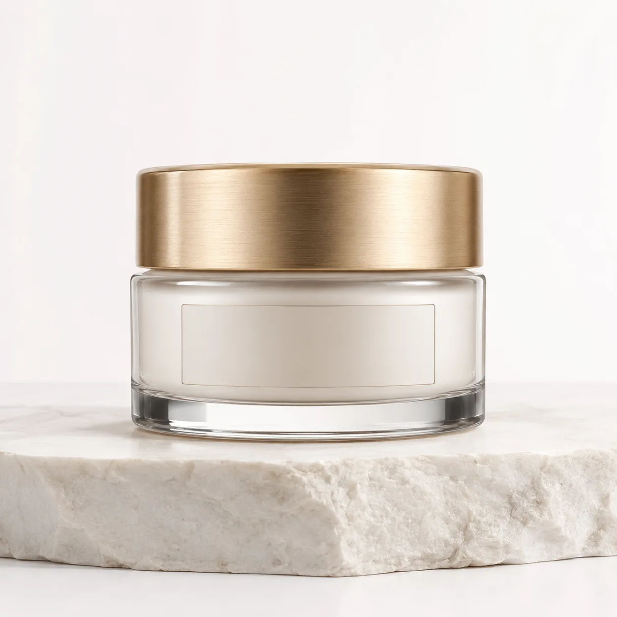 Glass Eye Cream Jar front view with visible eye cream jar body