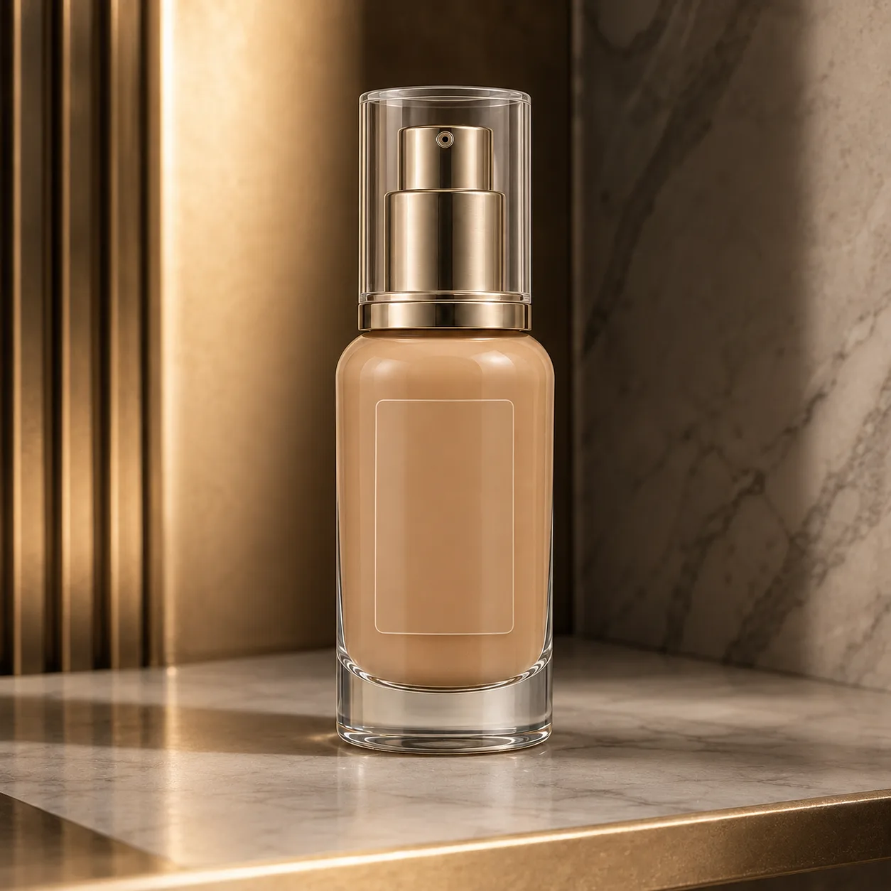 Glass Foundation Bottle closure, neck finish and base detail