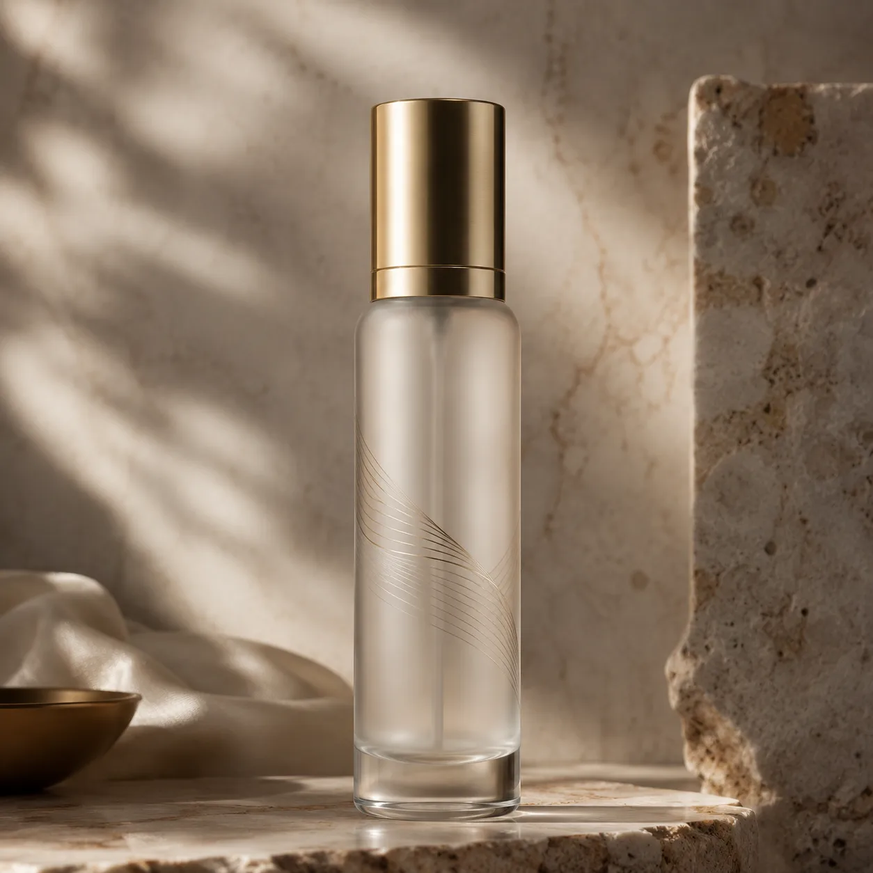 Glass Makeup Remover Bottle closure, neck finish and base detail
