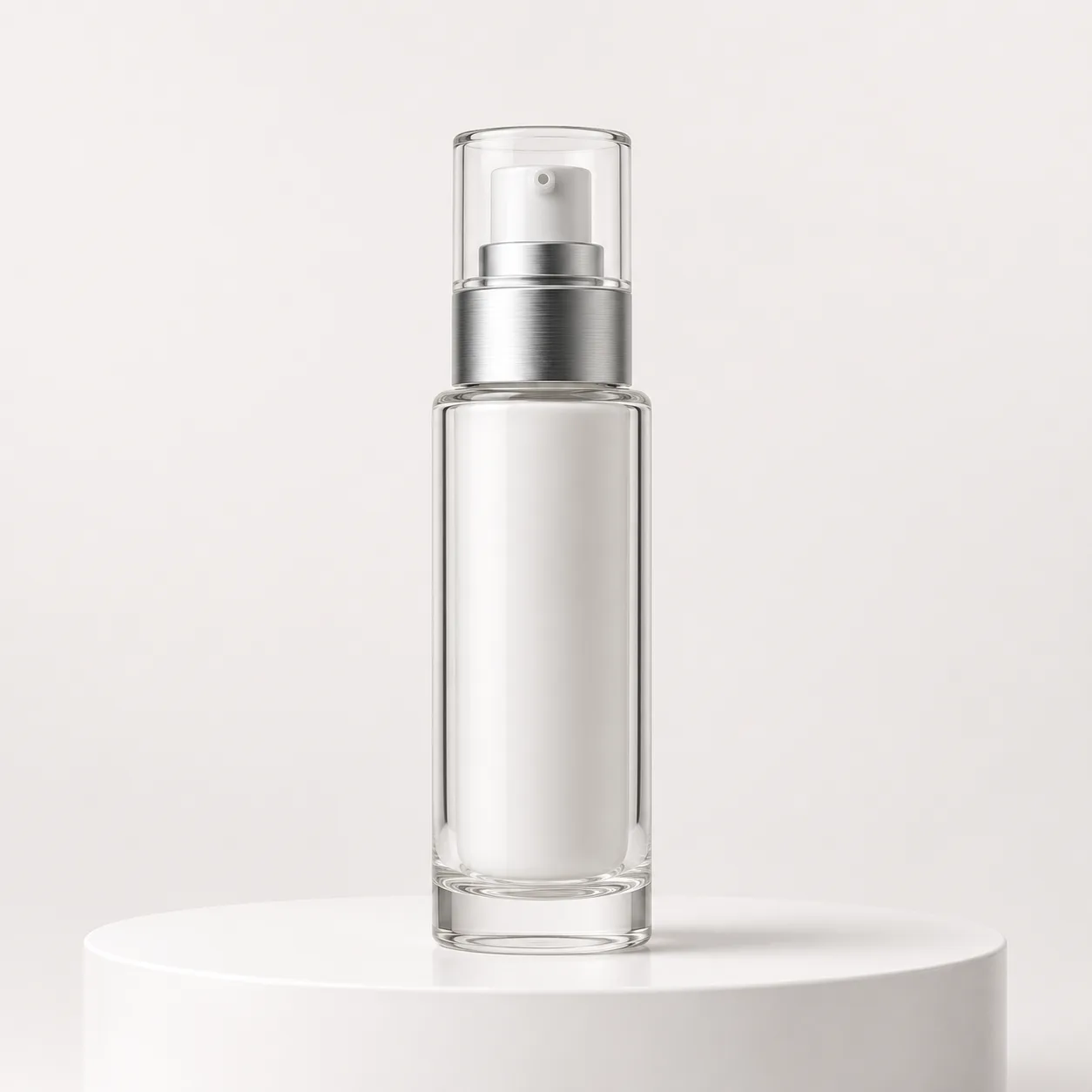 Glass Skincare Bottle front view with visible Skincare skincare bottle form