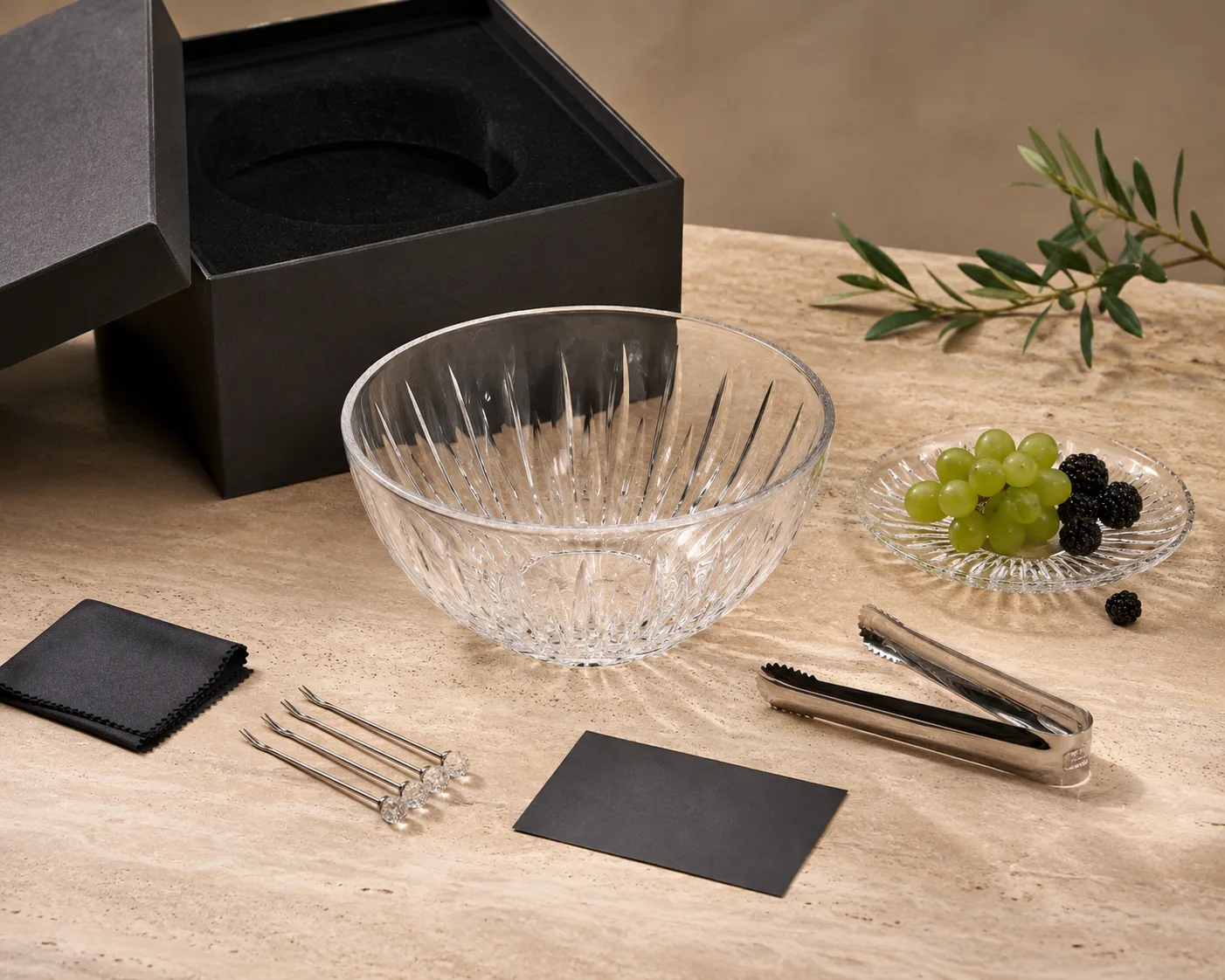 Cut Glass Fruit Bowl shown from a secondary angle with the overall form visible.
