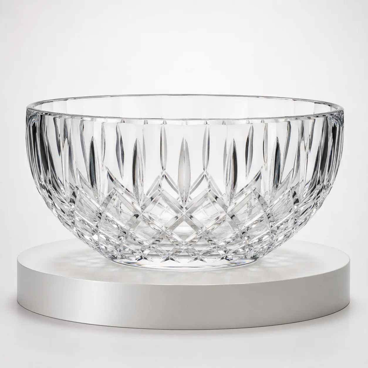 Cut Glass Serving Bowl front view with visible Cut Glass Serving Bowl form