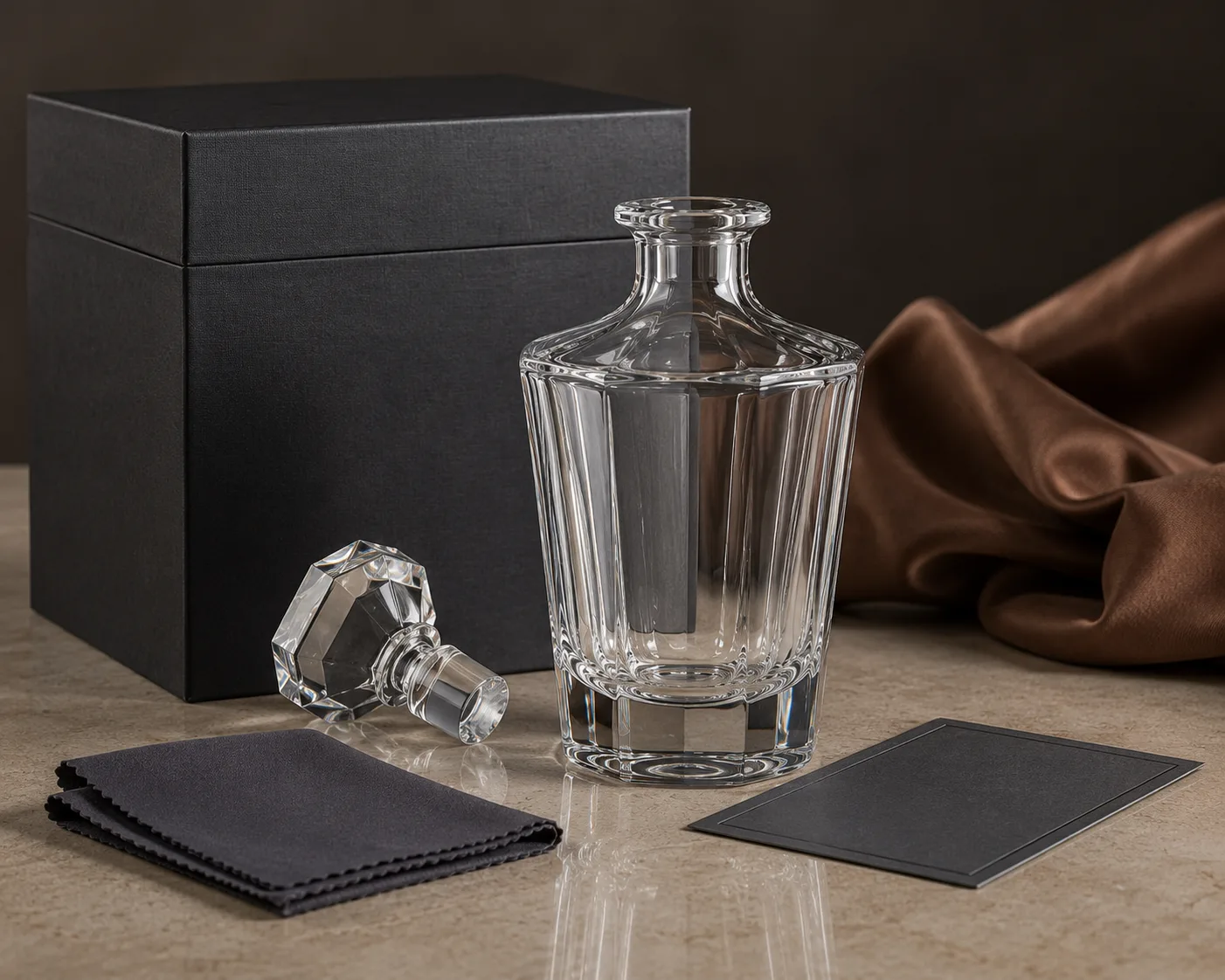 Cut Glass Spirit Decanter shown from a secondary angle with the overall form visible.