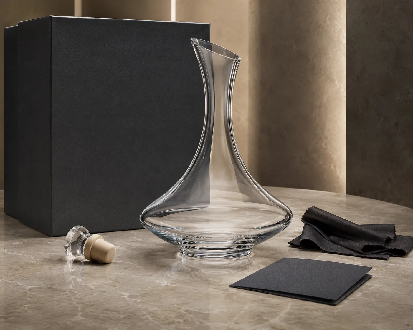 Cut Glass Wine Decanter shown from a secondary angle with the overall form visible.