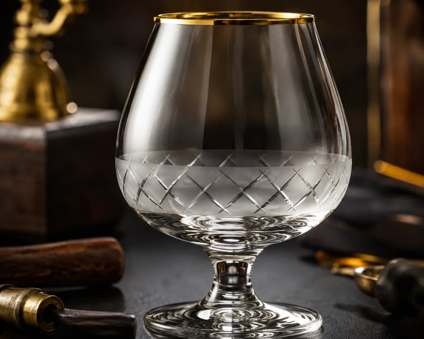 Brandy Snifter Glass in a coordinated hospitality table presentation.