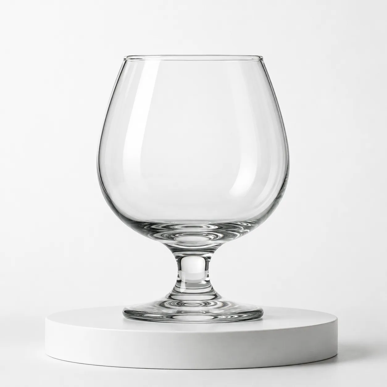 Brandy Snifter Glass front view with visible brandy snifter glass profile