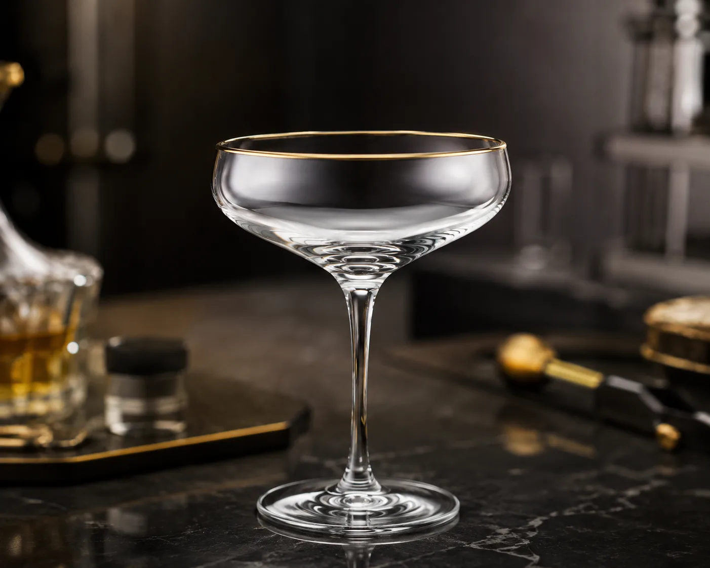 Coupe Cocktail Glass in a coordinated hospitality table presentation.