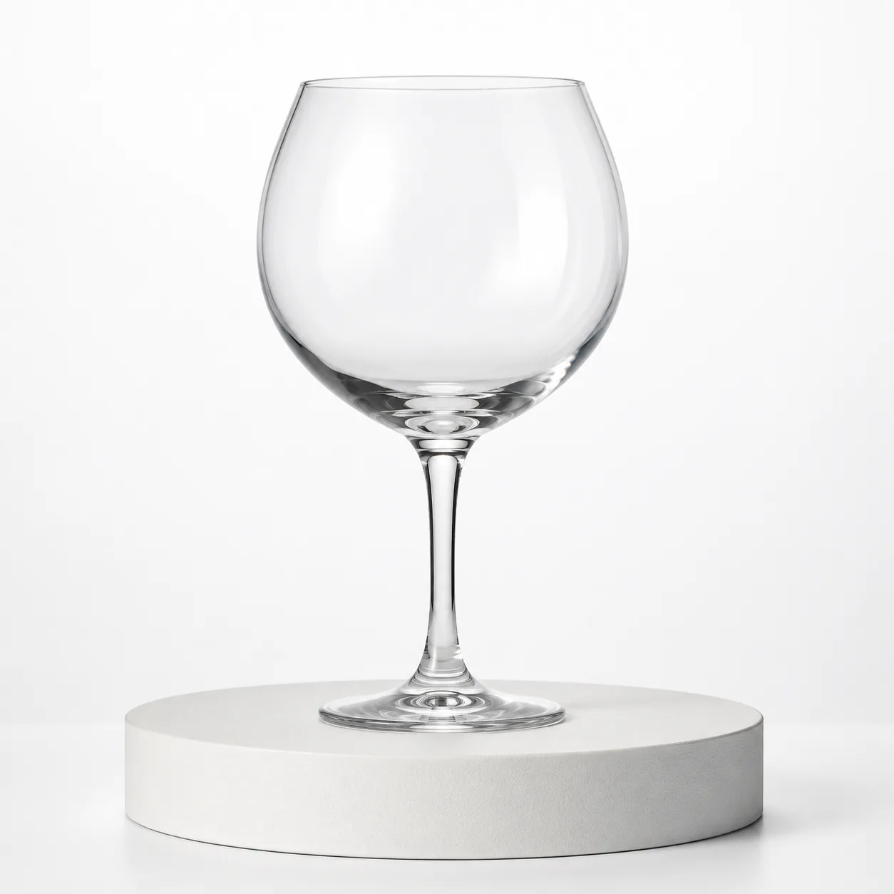 Gin and Tonic Glass front view with visible gin and tonic glass profile