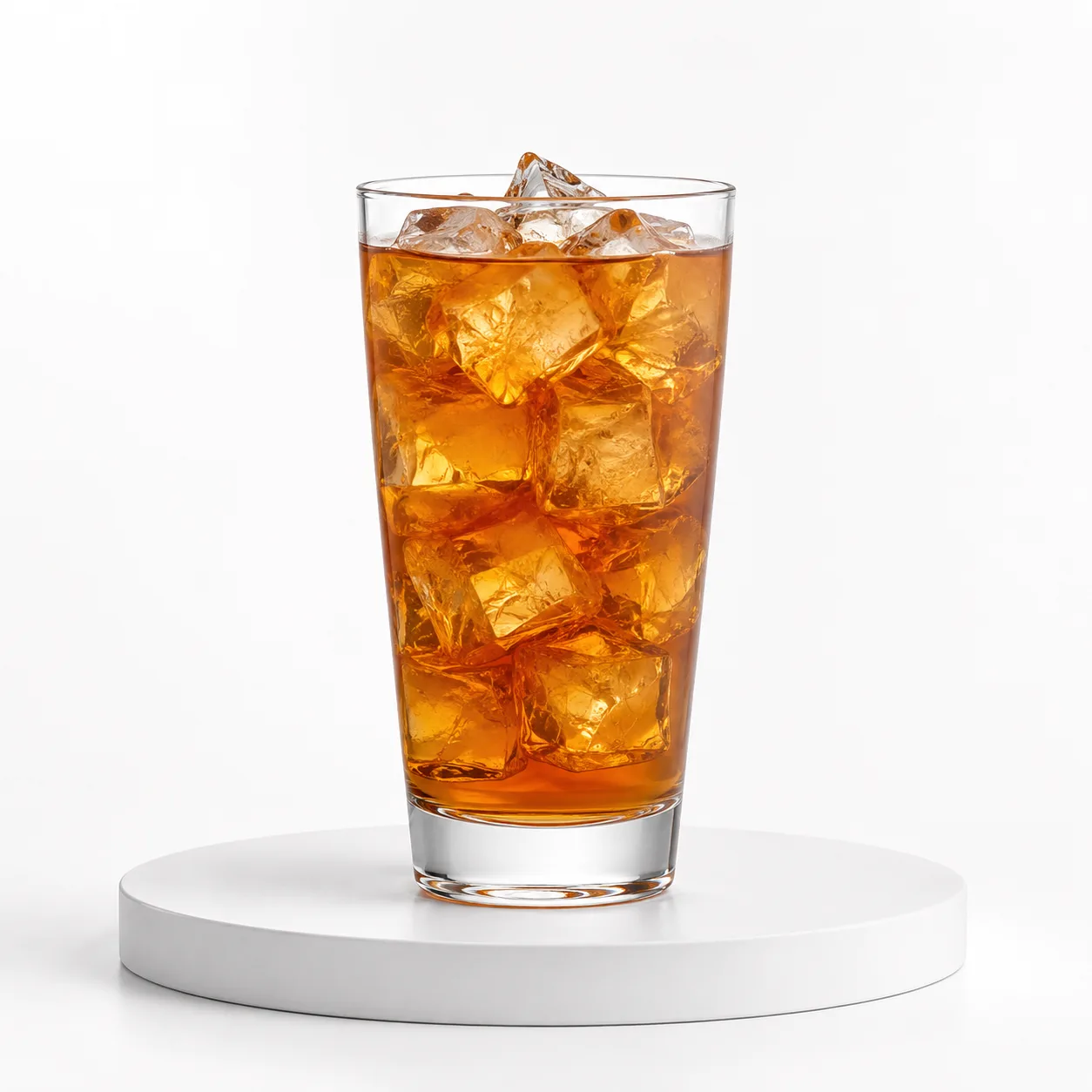 Iced Tea Glass front view with visible iced tea glass profile