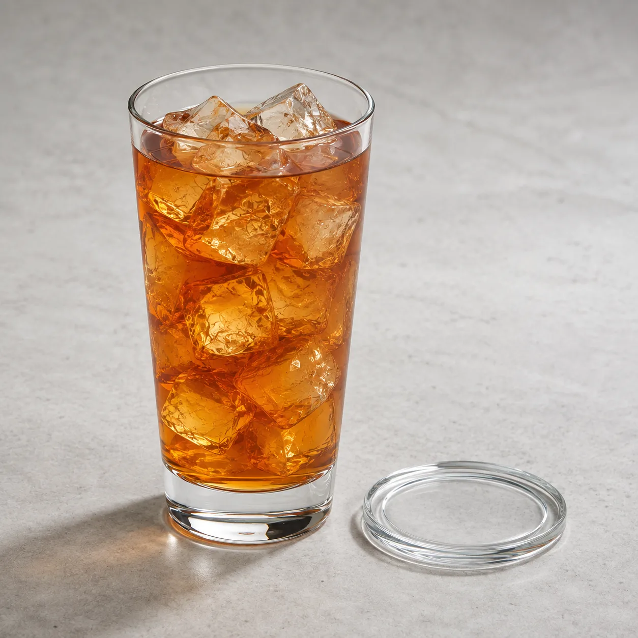 Angled side view of Iced Tea Glass showing the outer profile
