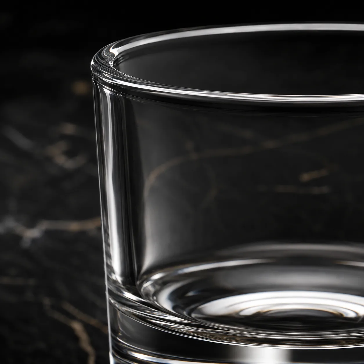 Close view of Iced Tea Glass showing stem or base and logo print / decal