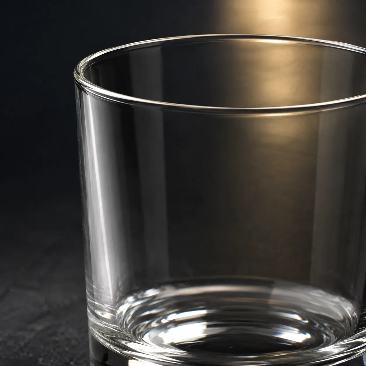 Close view of Juice Tumbler showing stem or base and logo print / decal