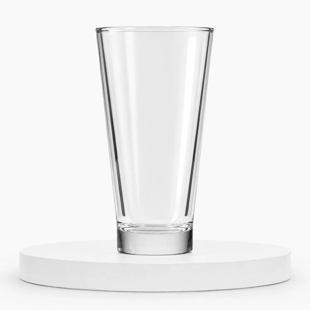 Latte Glass front view with visible latte glass profile