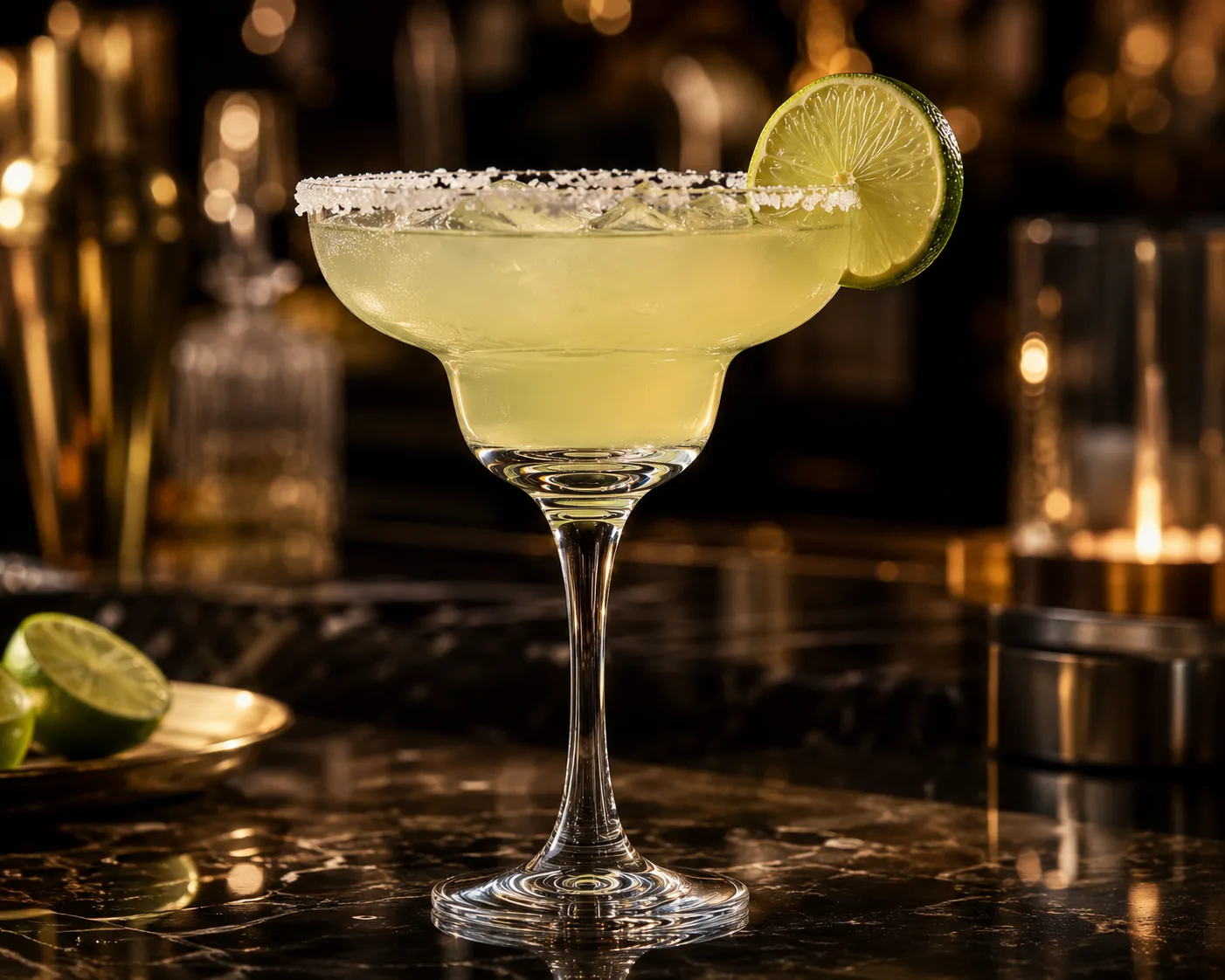 Margarita Glass in a beverage service setting for margaritas and cocktail service.