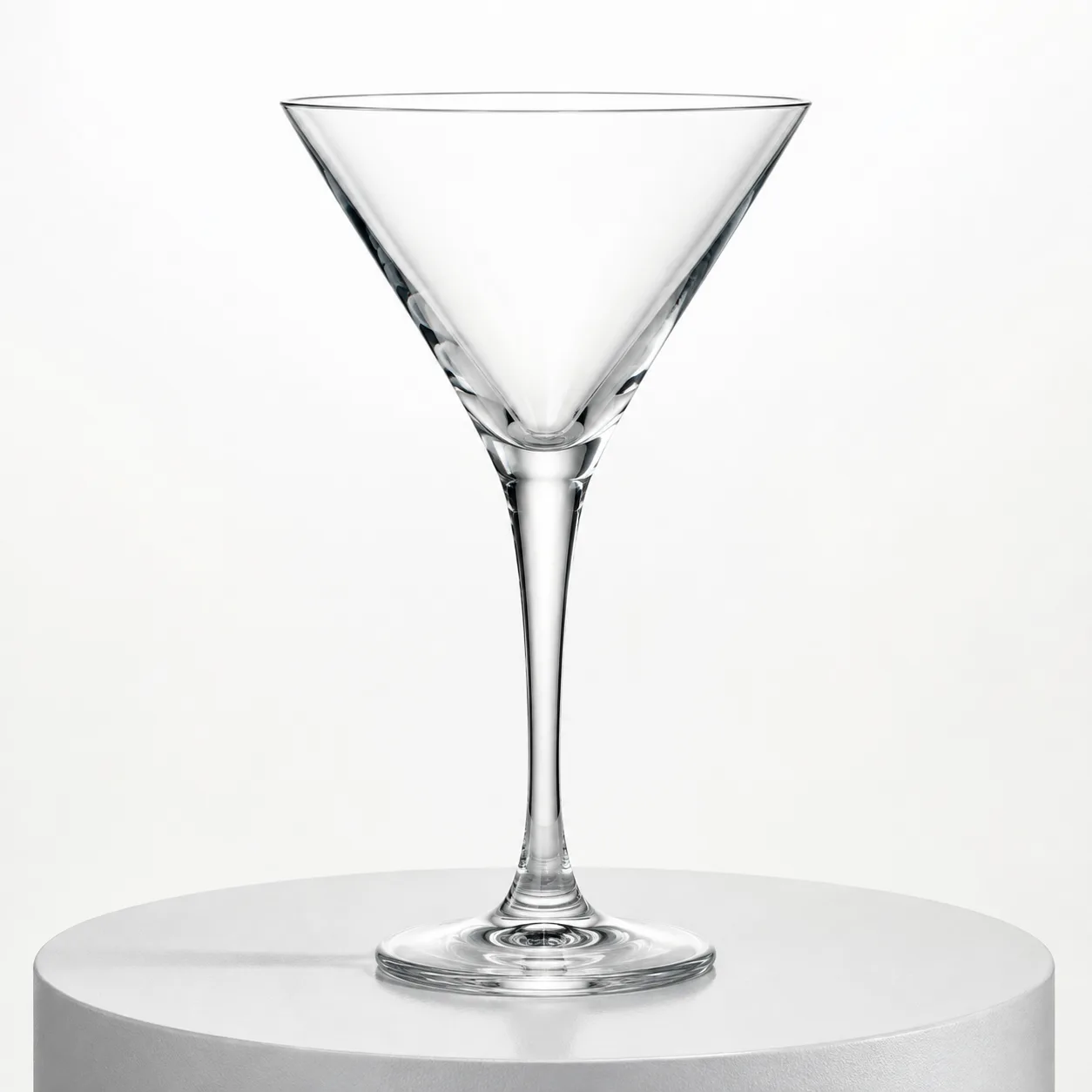 Martini Glass front view with visible martini glass profile