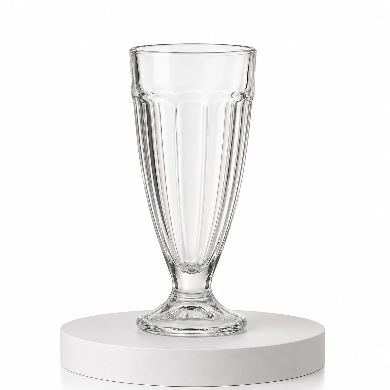 Milkshake Glass front view with visible milkshake glass profile