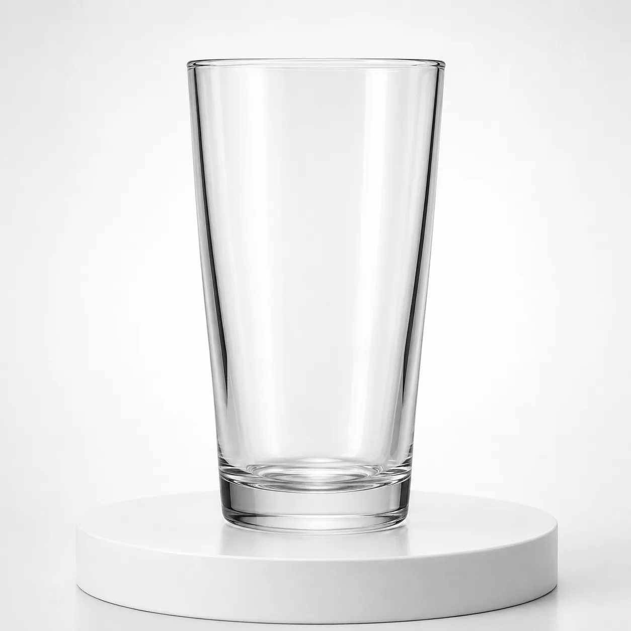 Pint Beer Glass front view with visible pint beer glass profile