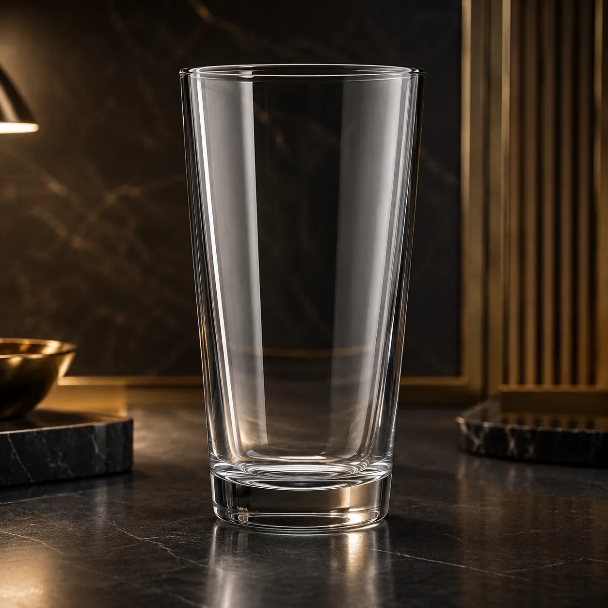 Detail view of Pint Beer Glass showing rim or base detail