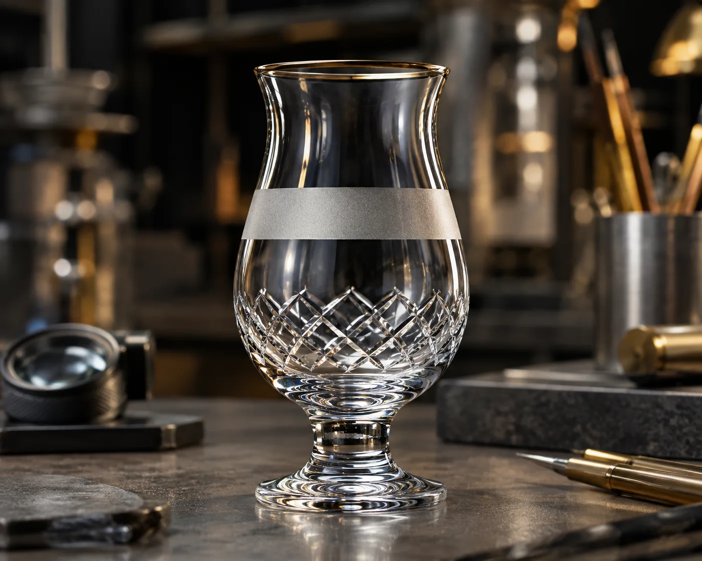 Tulip Beer Glass in a coordinated hospitality table presentation.