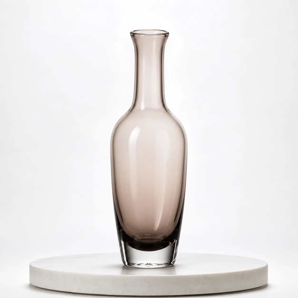 Glass Bottle-Shaped Vase front view with visible bottle-shaped vase silhouette