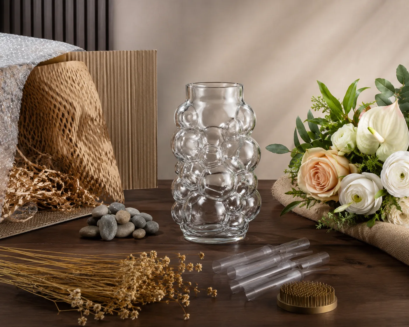 Glass Bubble Vase shown from a secondary angle with the opening and body profile visible.