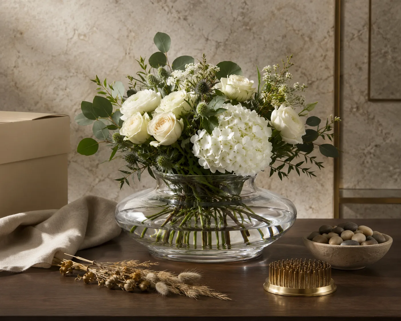 Glass Centerpiece Vase shown from a secondary angle with the opening and body profile visible.