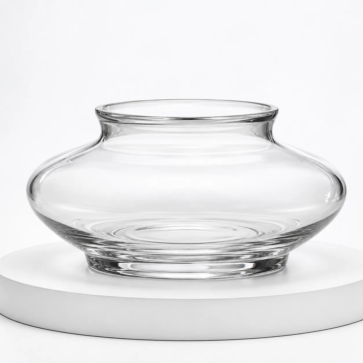 Glass Centerpiece Vase front view with visible centerpiece vase silhouette