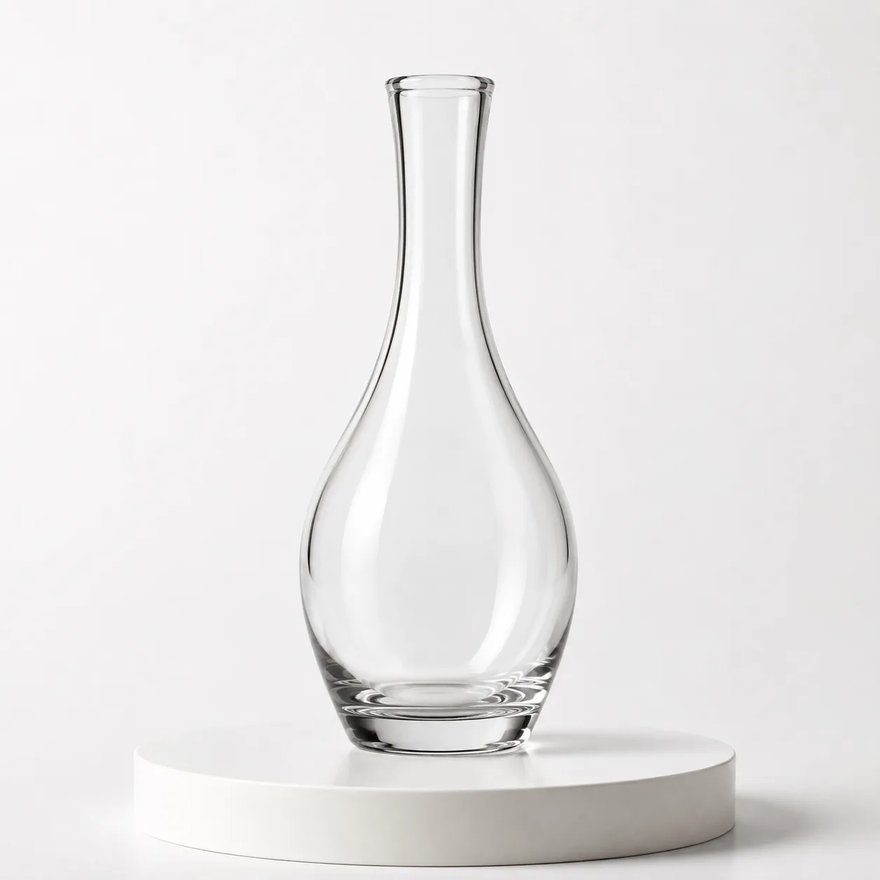 Glass Narrow-Neck Vase front view with visible narrow-neck vase silhouette
