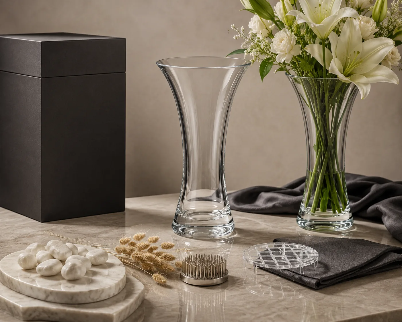 Glass Trumpet Vase shown from a secondary angle with the opening and body profile visible.