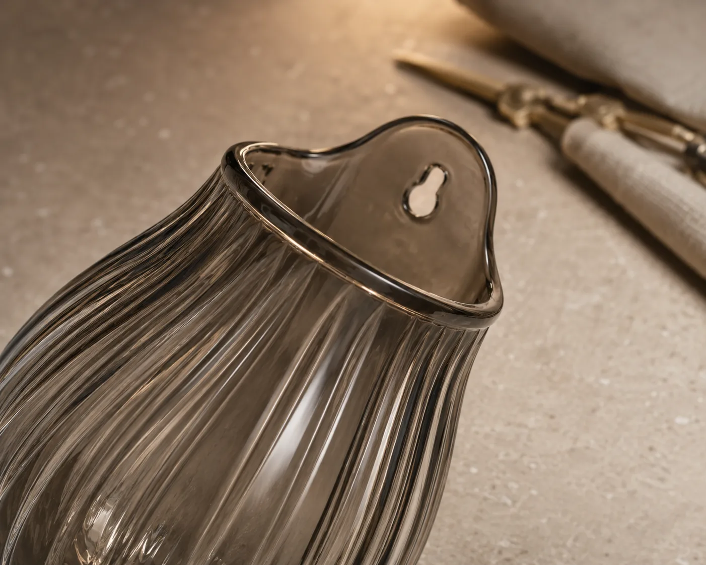 Glass Wall-Hanging Vase in a coordinated tabletop or interior display.