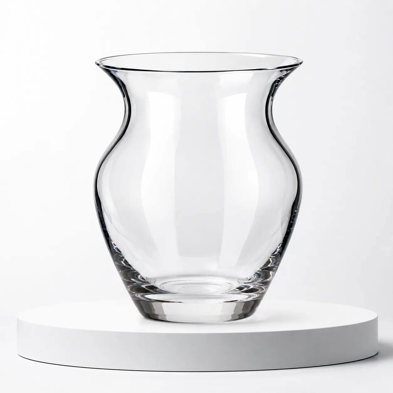 Glass Wide-Mouth Vase front view with visible wide-mouth vase silhouette