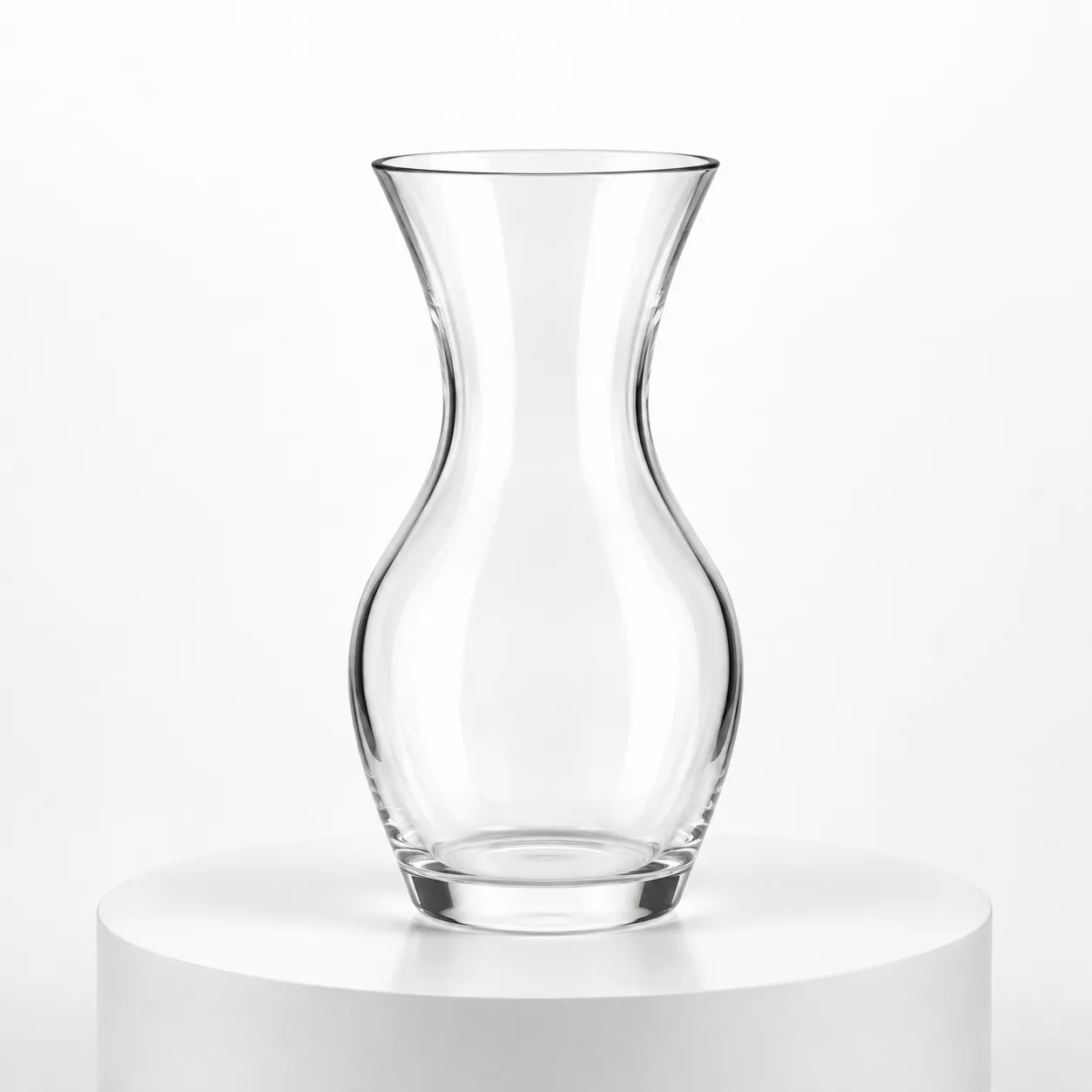 Hourglass Vase front view with visible hourglass vase silhouette