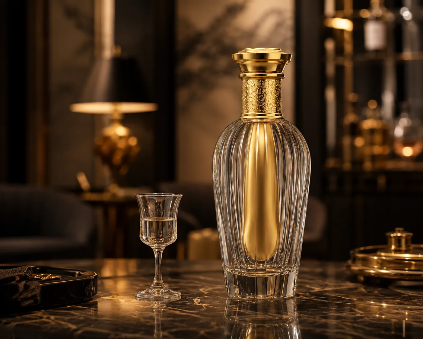 Baijiu Bottle in a premium spirits packaging presentation for baijiu and regional spirit packaging.