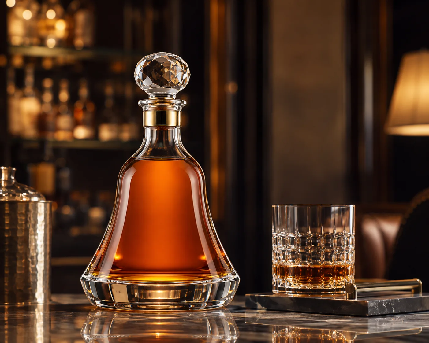 Bell-Shaped Liquor Bottle in a premium spirits packaging presentation for premium spirits and decorative gift programs.